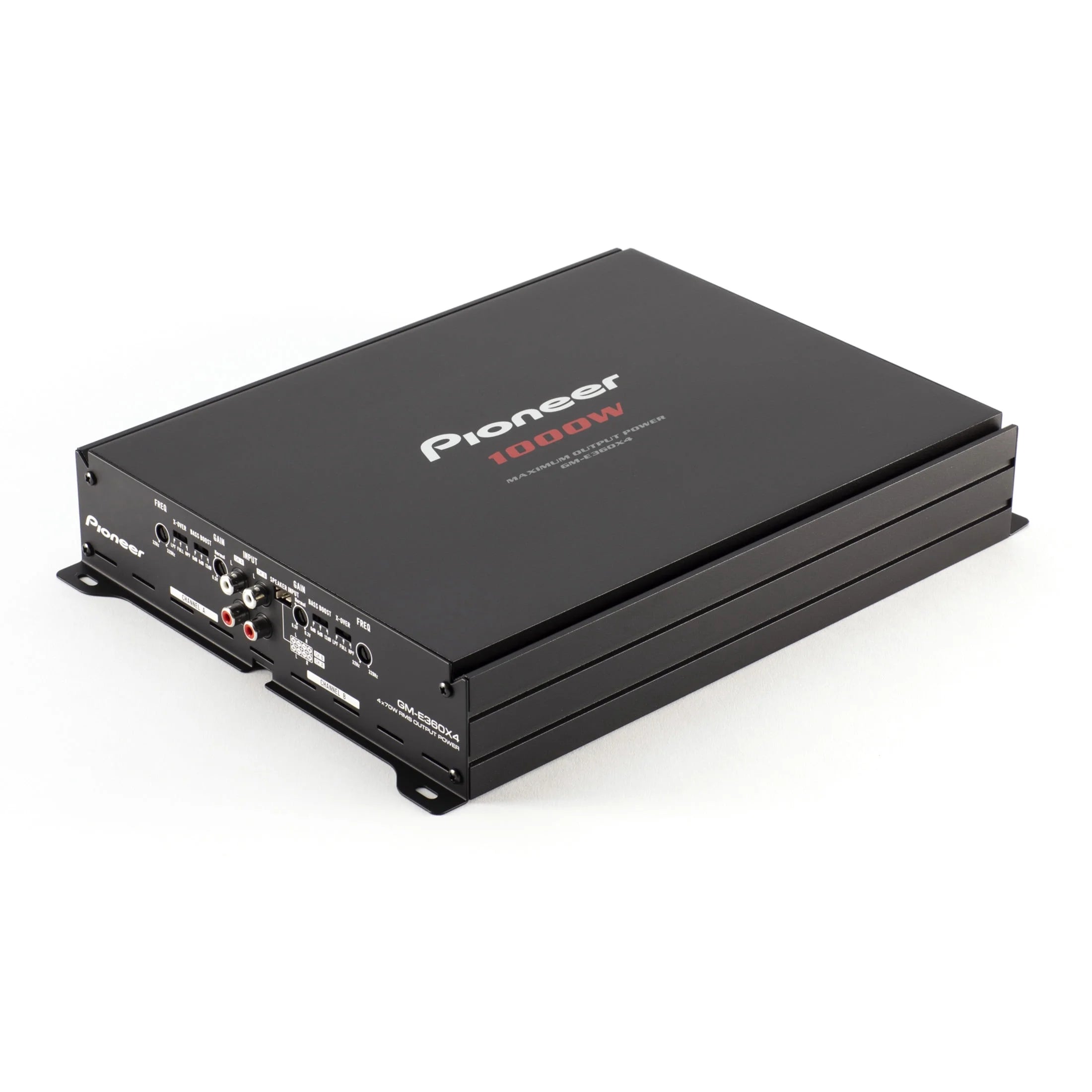 GM-E360X4 4-Channel Bridgeable Car Amplifier, 1000W Max Power, HPF/LPF & Bass Boost