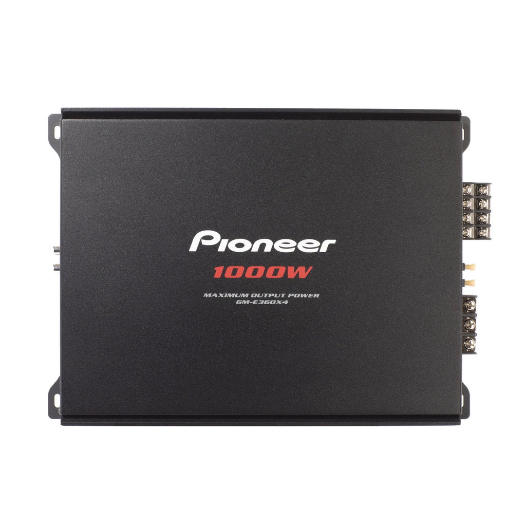 GM-E360X4 4-Channel Bridgeable Car Amplifier, 1000W Max Power, HPF/LPF & Bass Boost