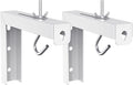 Universal Projector Screen Ceiling Mount, Wall Hanging Mount L-Brackets, 6 Inch Adjustable Extension with Hook Kit, Projector Screen Placement Hold up to 66 Lbs (PSM001-W), White