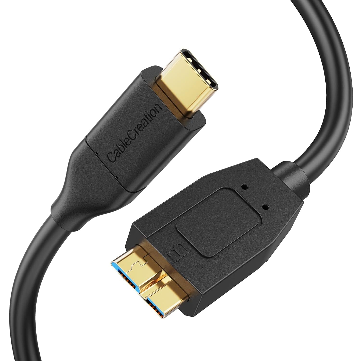 USB C 3.1 Type C to Micro B Hard Drive Cable for Iphone/Laptop/Camera | USB C Hard Drive Cable 10Gbps High Speed / 1Ft~4Ft/ for Seagate WD Westgate Lacie My Password/Thunderbolt 3 Compatible