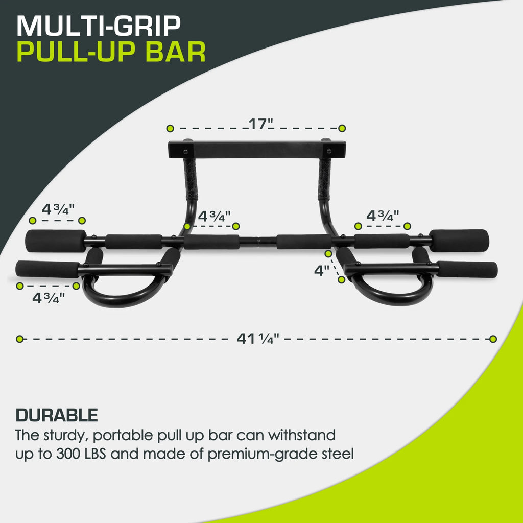 12 Grip Door Pull up Bar, Multi Grip Pull up Bar, Doorway Workout Bar Dorm Room Workout Equipment