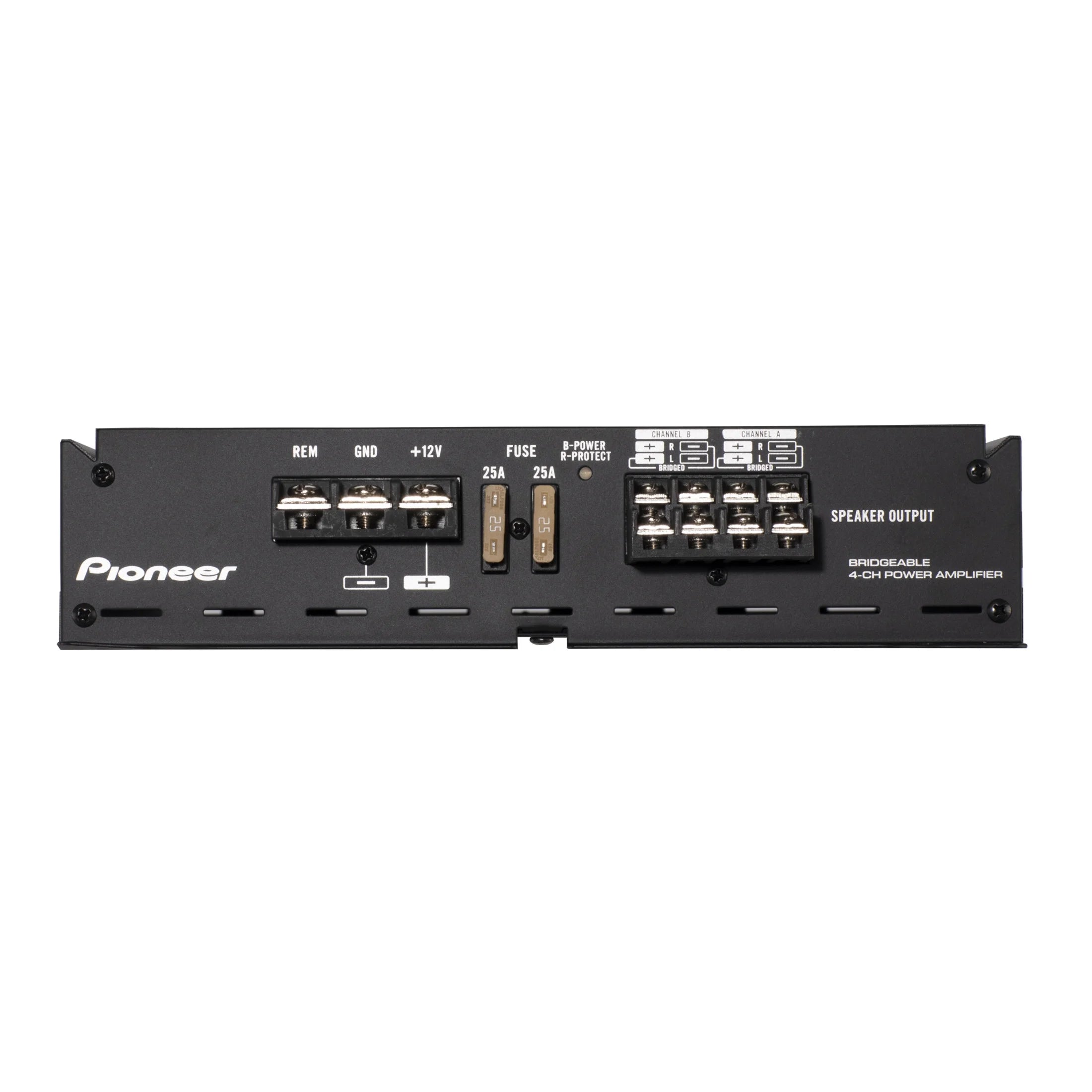GM-E360X4 4-Channel Bridgeable Car Amplifier, 1000W Max Power, HPF/LPF & Bass Boost