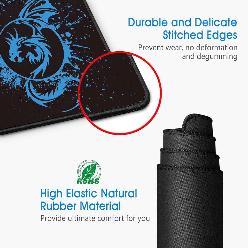 A-Blue Extended Speed Gaming Mouse Mat - Fly Dragon Gamer Office Computer Mouse Mat