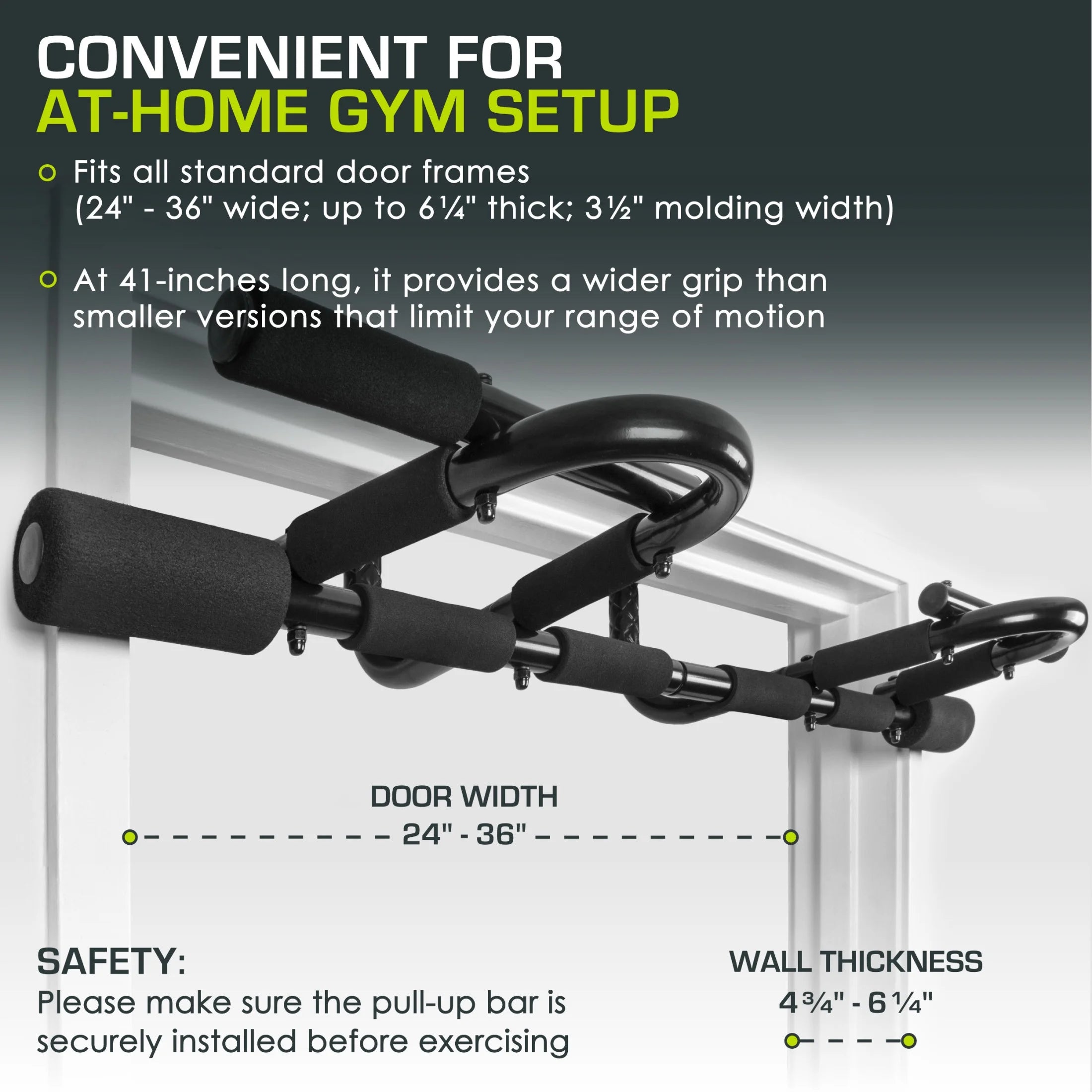 12 Grip Door Pull up Bar, Multi Grip Pull up Bar, Doorway Workout Bar Dorm Room Workout Equipment