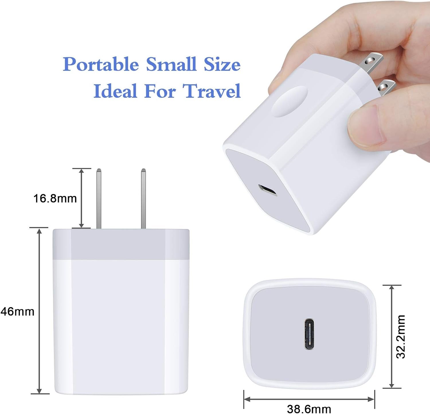 20W Samsung S26 Type C Wall Charger Fast Charging Block for Galaxy A17 A16 | PD3.0 Wall Charger USB C Box Adapter for Galaxy S26 Ultra S25 S24 A56 A15 A14 Iphone 17E 17 16E 16 15 Pro Max Pixel 10A 9 Pro
