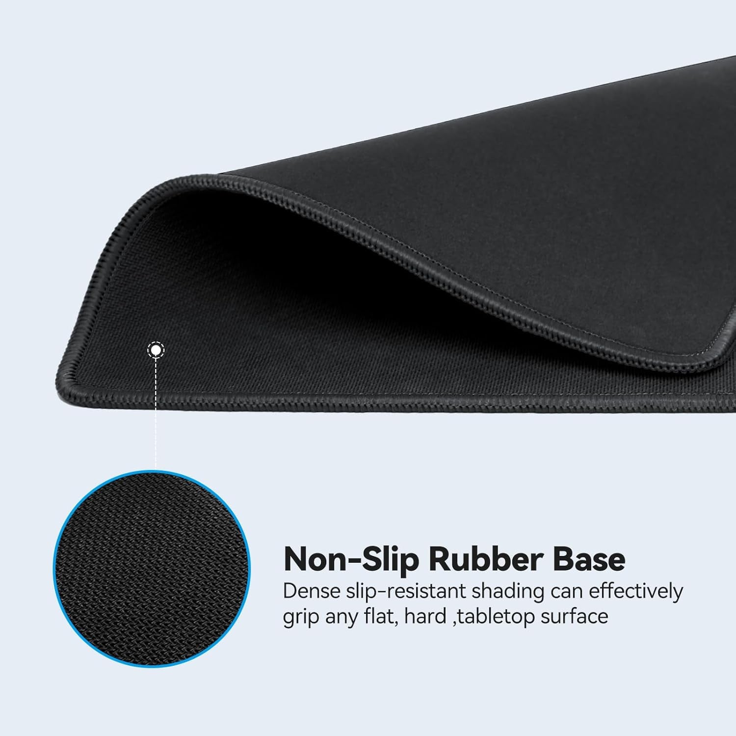 4 Pack Mouse Pad with Durable Anti-Fray Stitching, Small Mousepad | Anti-Slip Rubber Base, Ultra-Smooth Surface, Waterproof Material, Gaming Mouse Mat for Laser and Optical Mice, Black