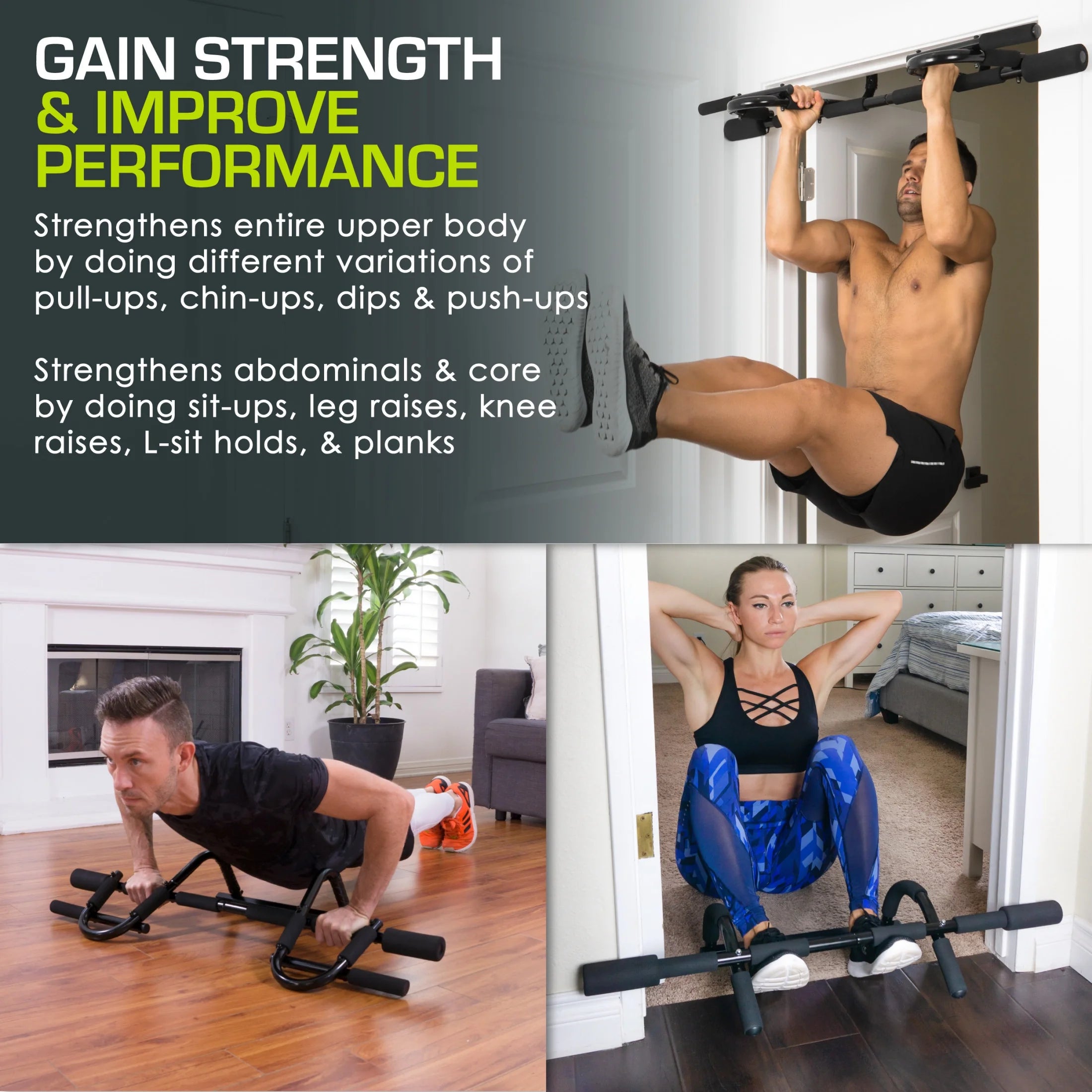 12 Grip Door Pull up Bar, Multi Grip Pull up Bar, Doorway Workout Bar Dorm Room Workout Equipment