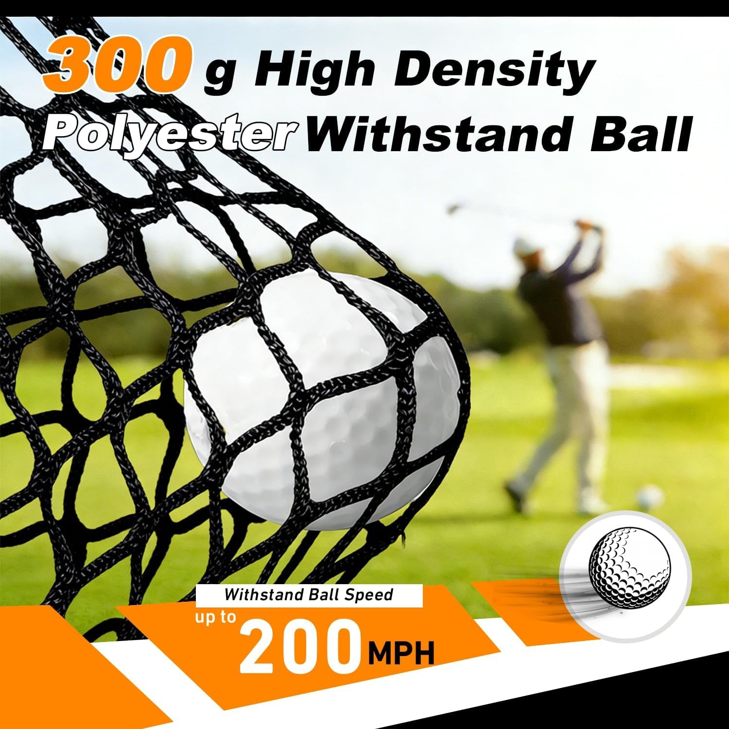 Golf Hitting Net for Backyard Driving 12X7Ft with Quiet Target | Portable Velvet Impact Equipment Broad Catching Area Suited to Chipping and Garage Swing Sessions Black